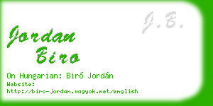 jordan biro business card